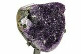 Sparkling Amethyst Geode with Metal Stand - Uruguay #373006-2